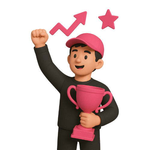 ilustración 3d de persona trabajando con un ordenador